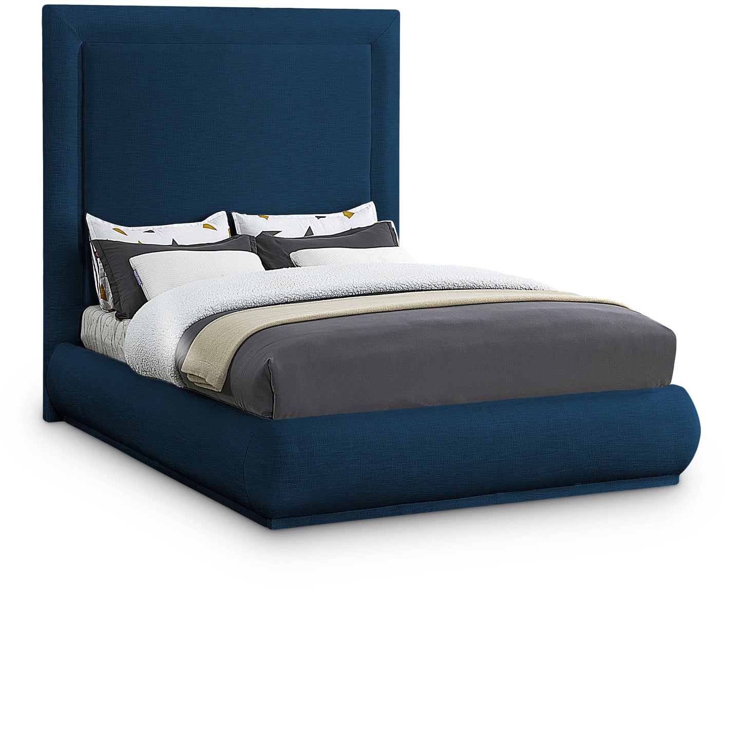 Brooke Linen Textured Fabric Bed