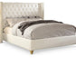 Soho White Bonded Leather Bed