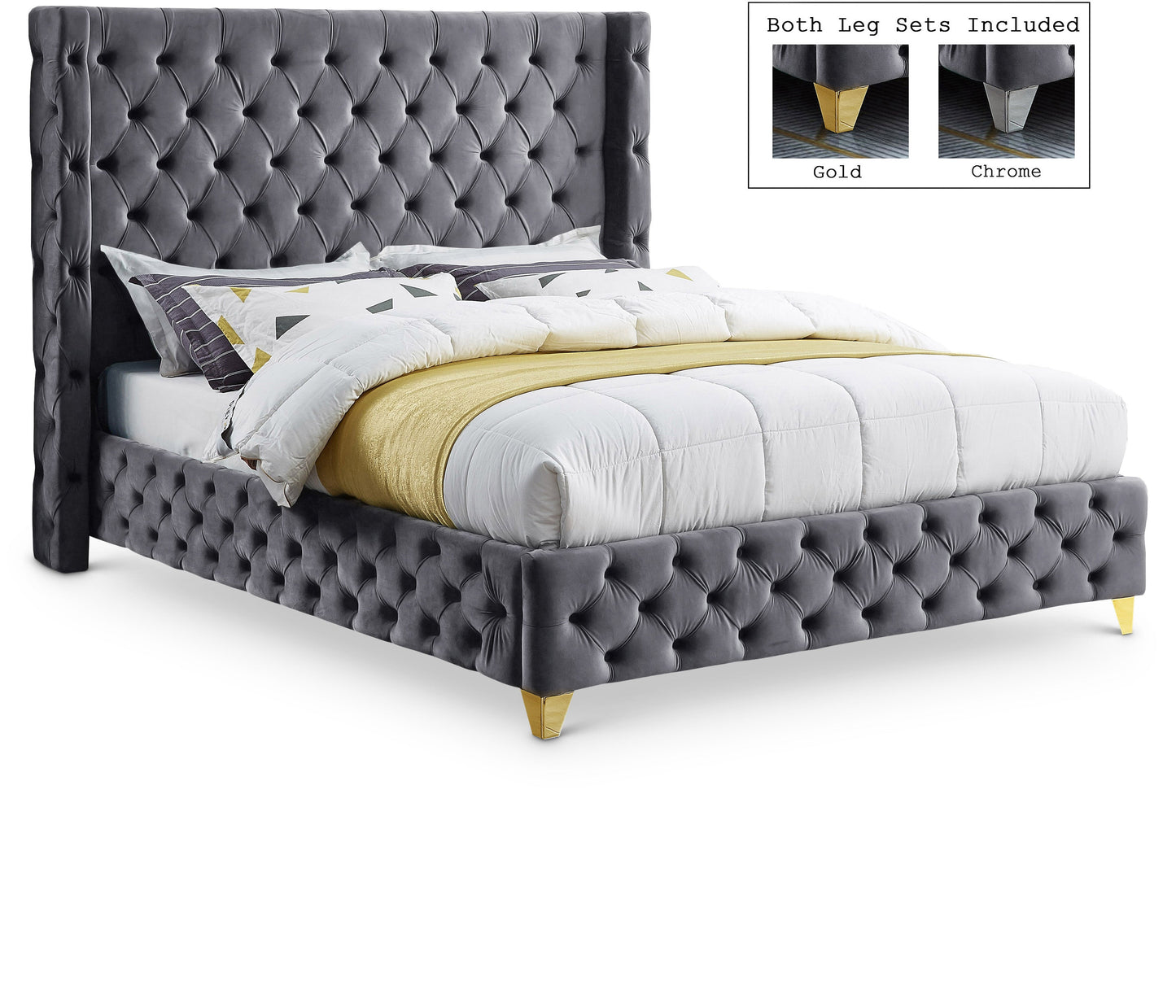 Savan Velvet Bed