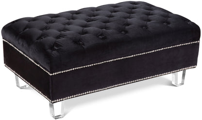 Lucas Velvet Ottoman