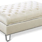 Lucas Velvet Ottoman