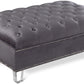 Lucas Velvet Ottoman