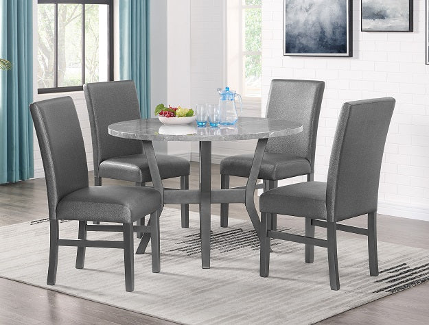 1317SET-GT JUDSON 5-PK DINING SET GLITTER GREY