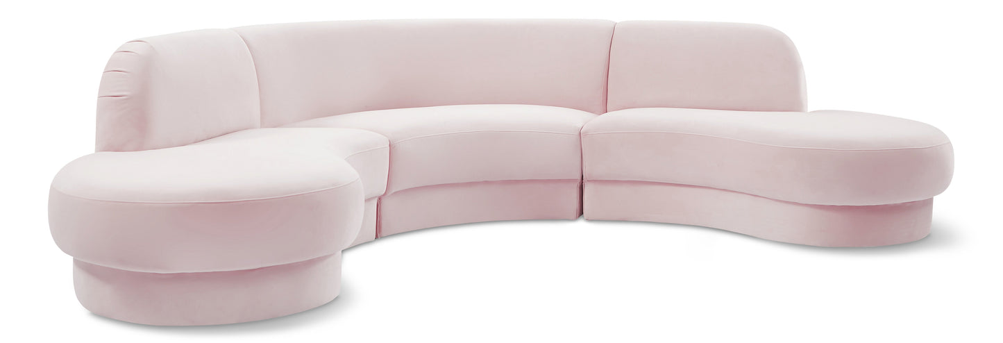 Rosa Velvet 3pc. Sectional