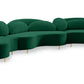 Vivacious Velvet 3pc. Sectional