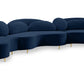 Vivacious Velvet 3pc. Sectional