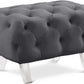 Crescent Velvet Ottoman