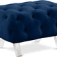 Crescent Velvet Ottoman