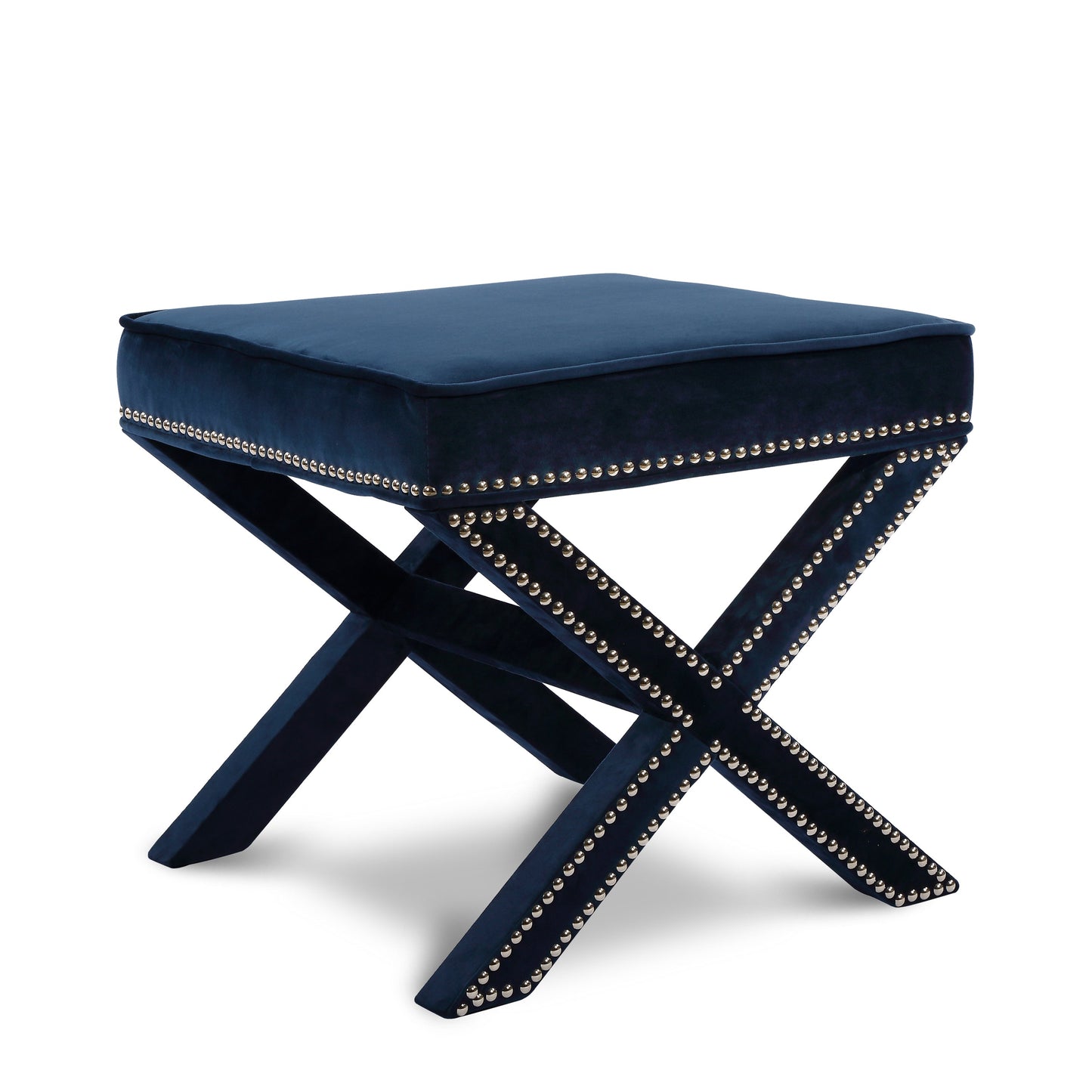 Nixon Velvet Ottoman | Bench