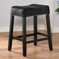 1715C-24-BK LENNON SADDLE COUNTER BAR STOOL 24"