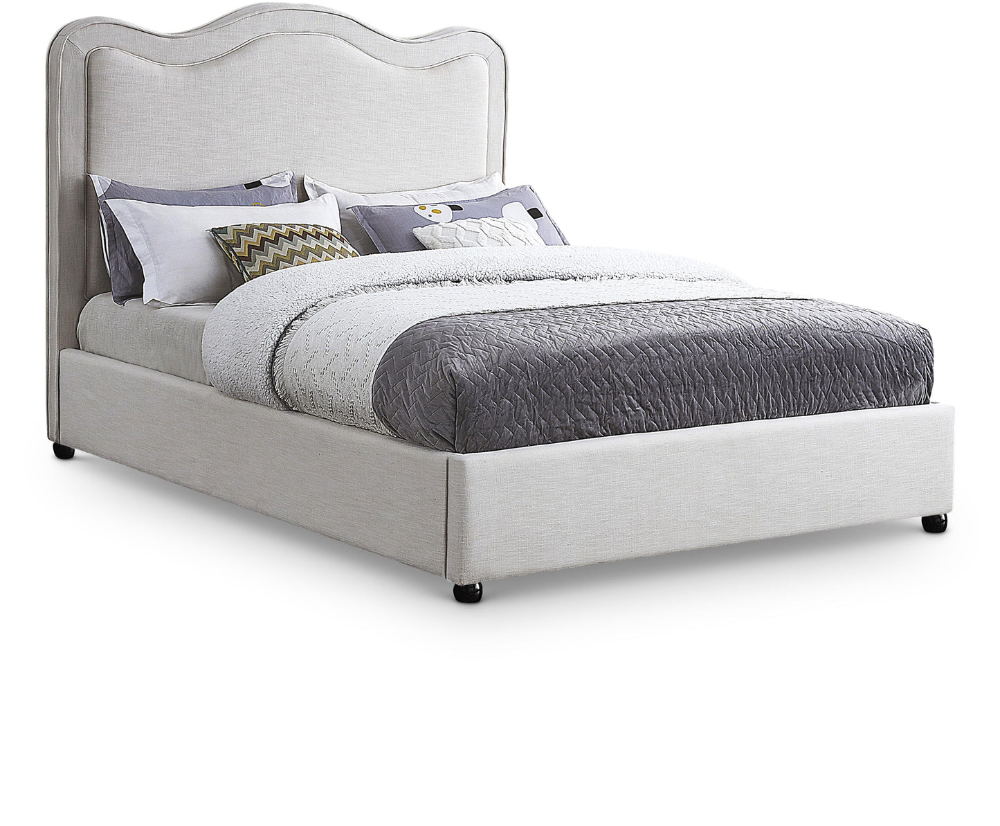 Felix Linen Textured Fabric Bed