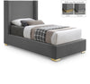 Royce Twin Linen Textured Bed