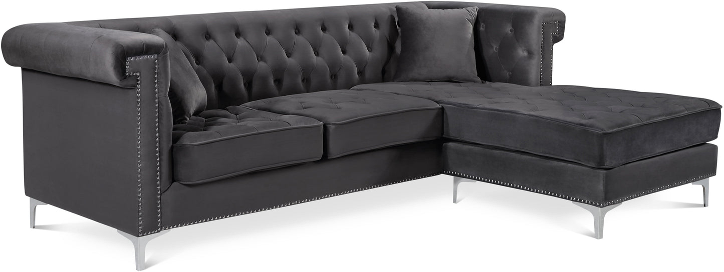 Damian Velvet Reversible Sectional