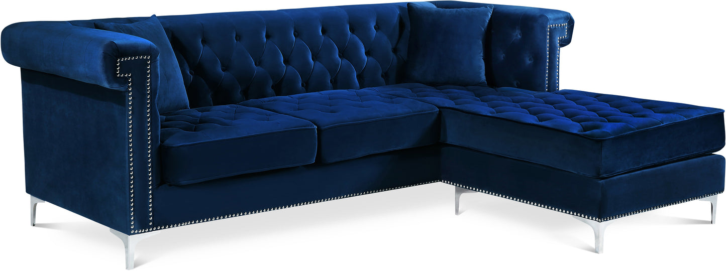 Damian Velvet Reversible Sectional