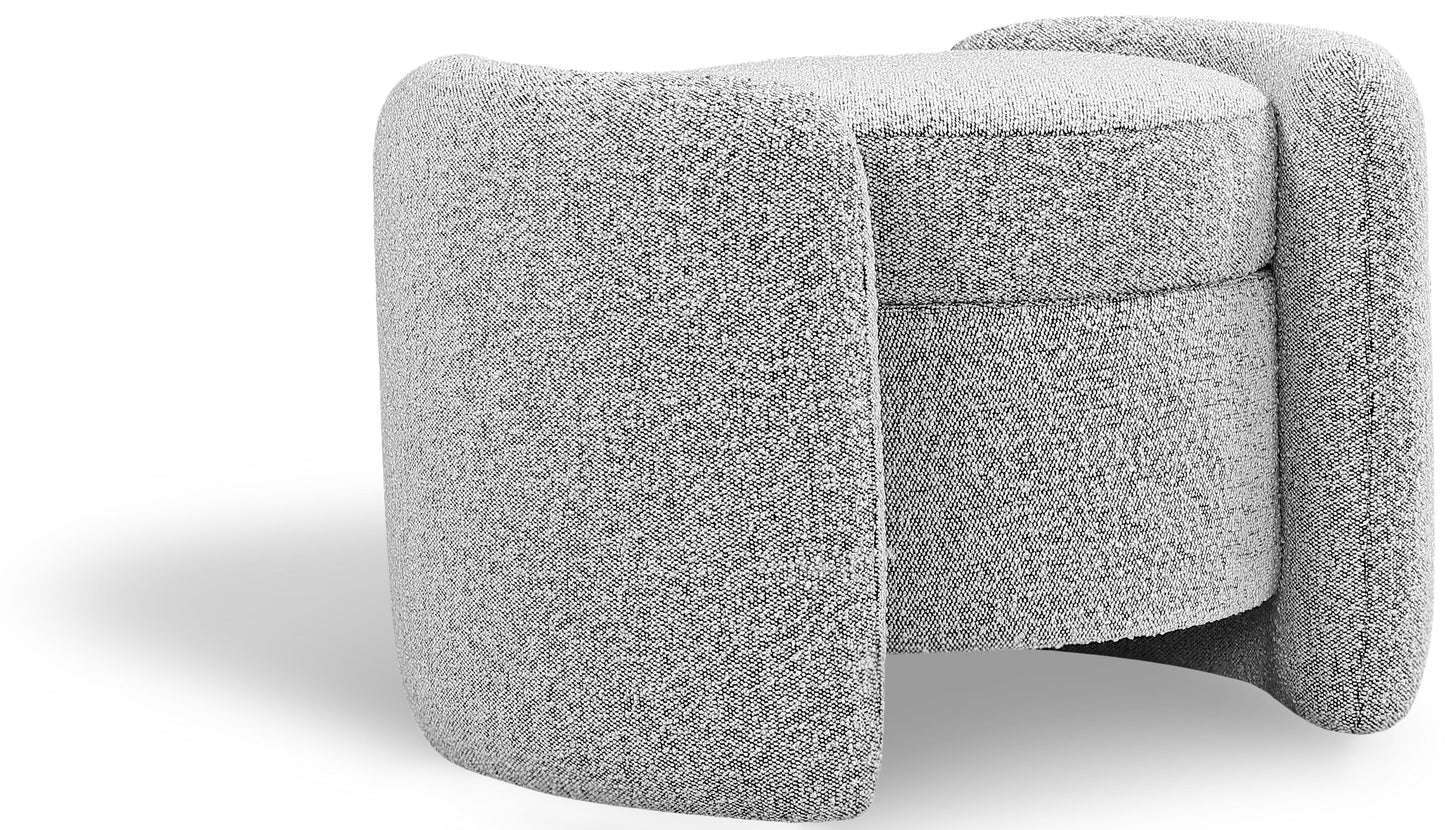 Horizon Boucle Fabric Ottoman