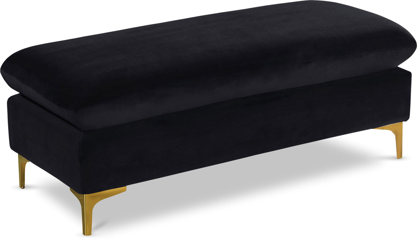 Naomi Velvet Ottoman | Bench