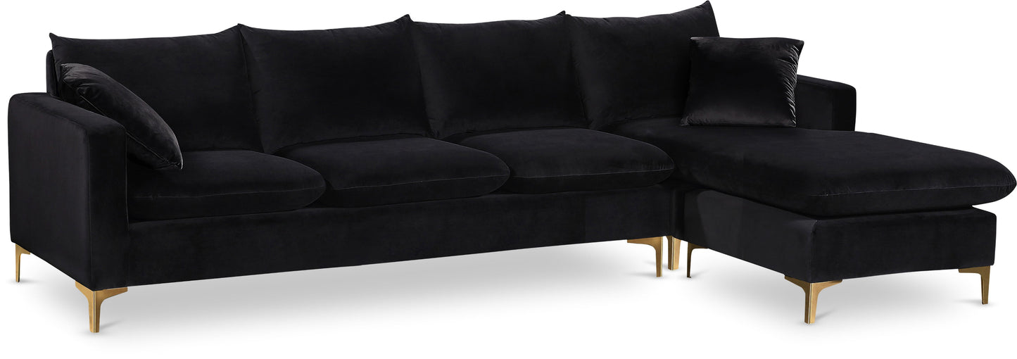 Naomi Velvet Reversible Sectional