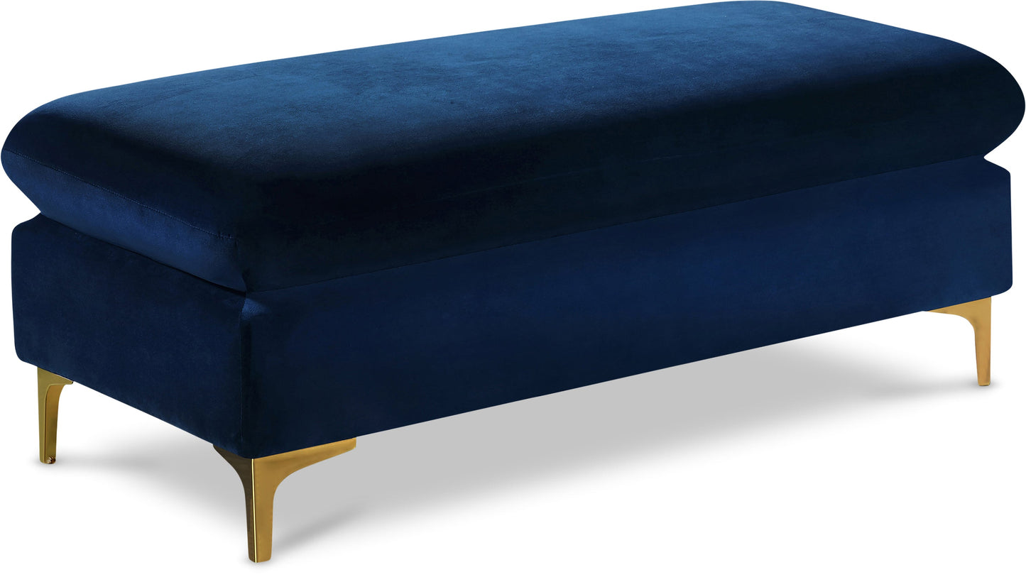 Naomi Velvet Ottoman | Bench