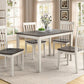 2182SET-WH/GY BRODY 5-PK DINETTE WHITE/GREY