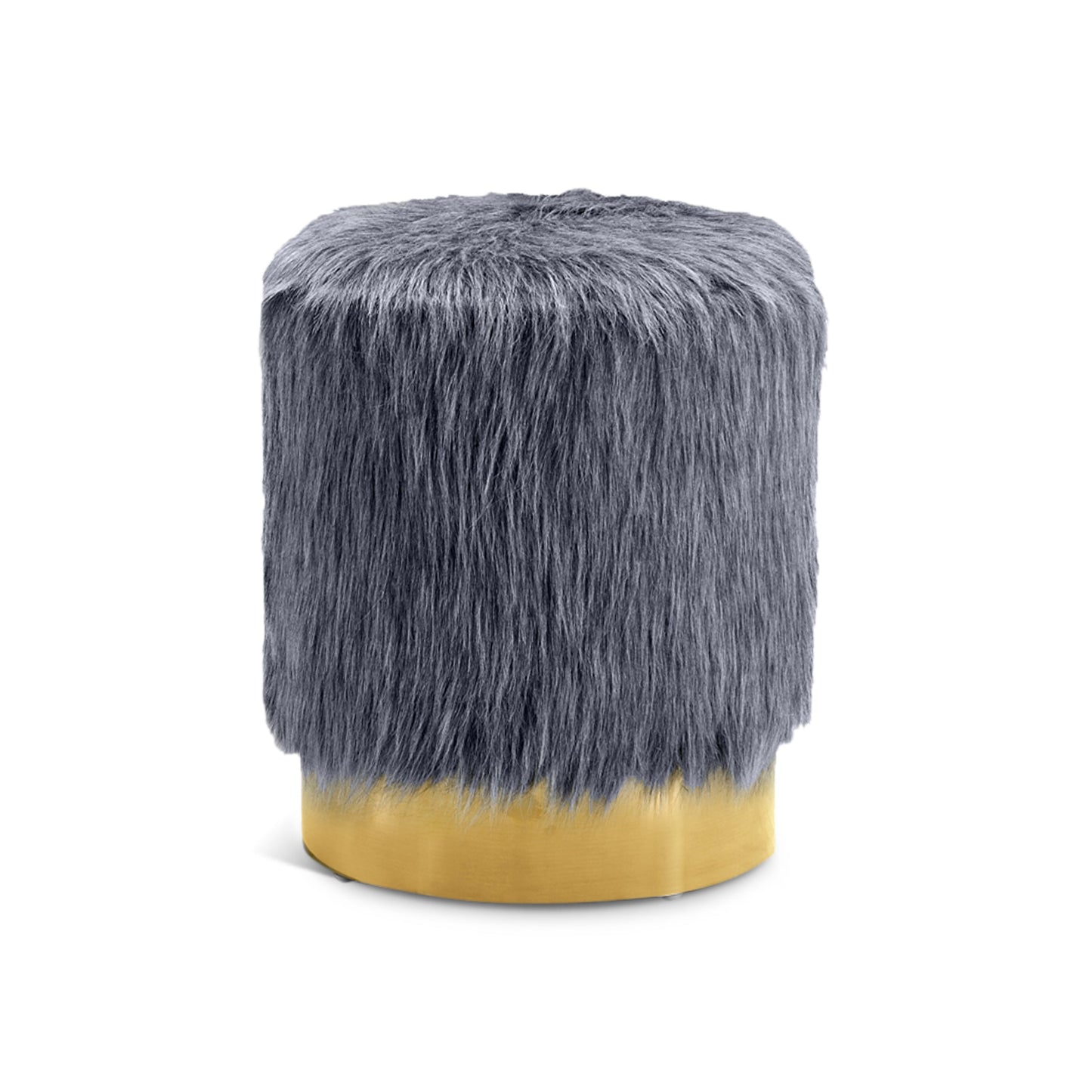 Joy Faux Fur Ottoman | Stool