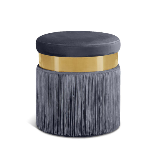 Yasmine Velvet Ottoman | Stool