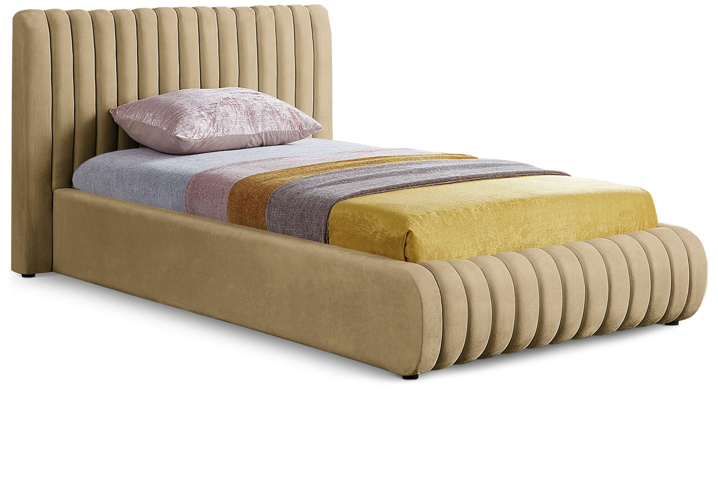 Nico Velvet Twin Bed