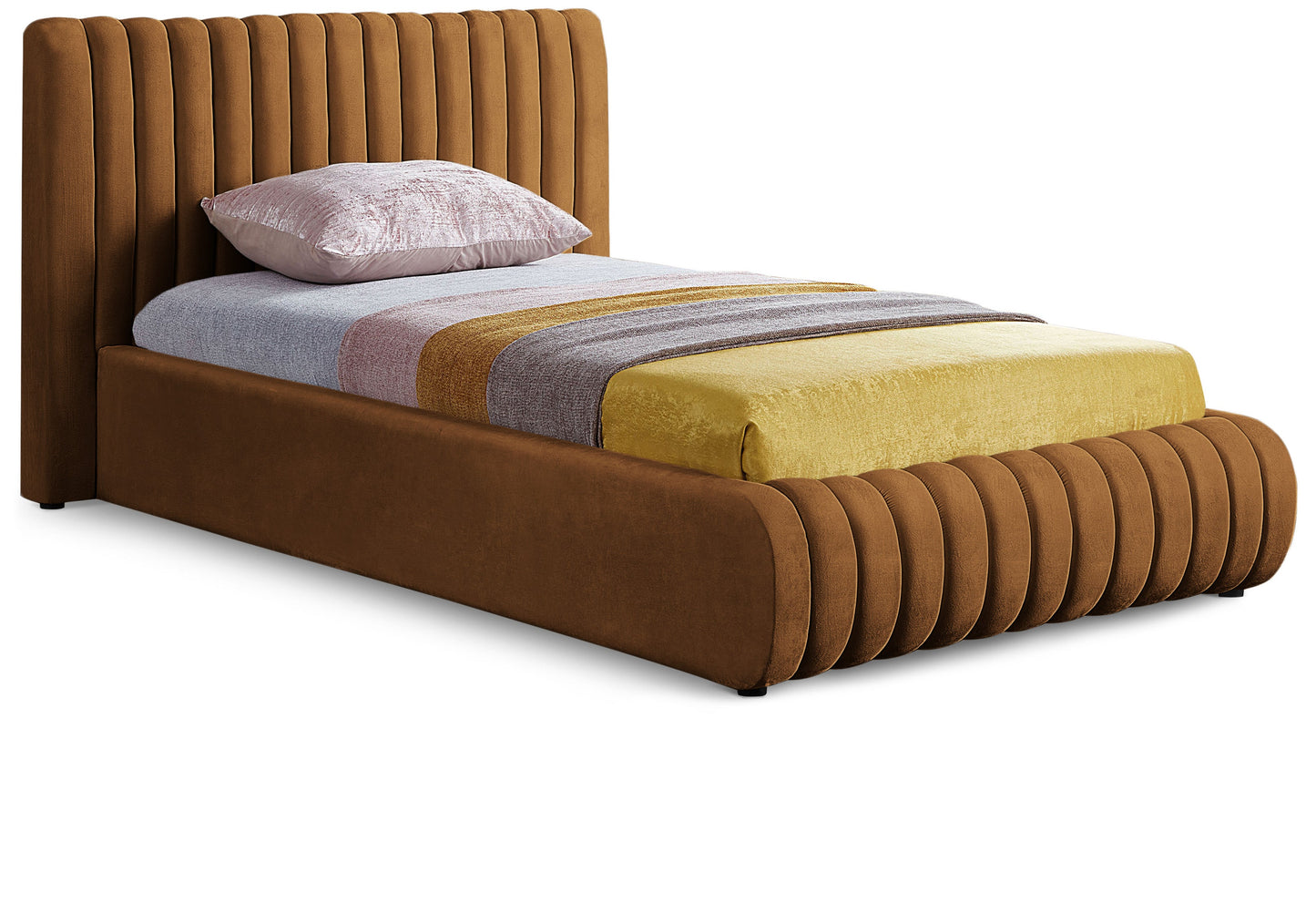 Nico Velvet Twin Bed