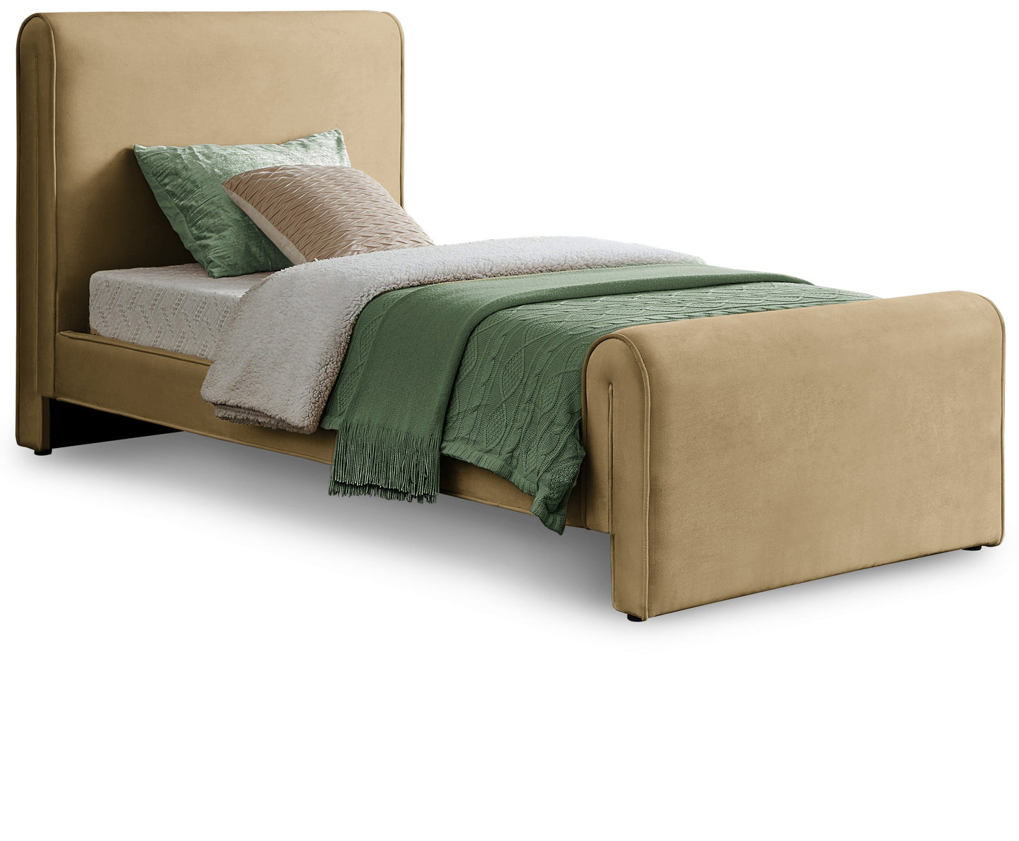 Sloan Velvet Twin Bed