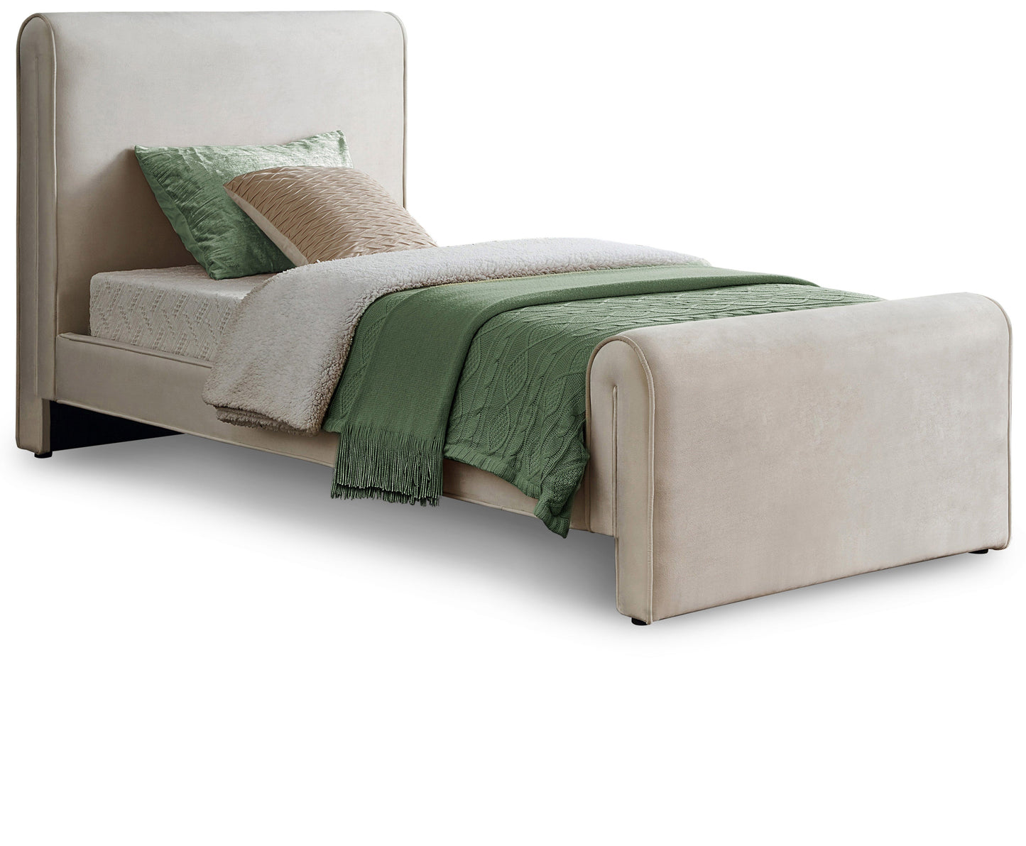 Sloan Velvet Twin Bed