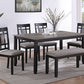 2325SET-LG PAIGE 6-PC DINETTE SET WITH BENCH