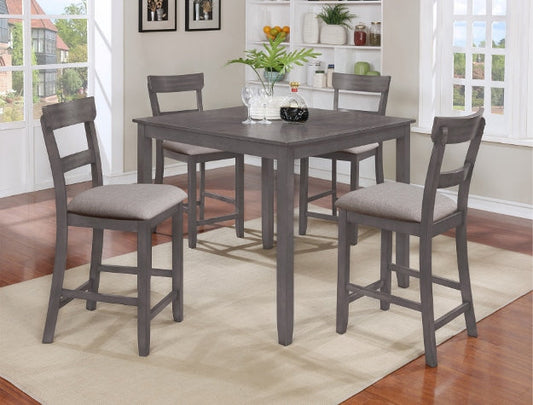 2754SET-GY HENDERSON 5PK CONTR HT DINETTE GREY