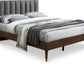 Vance Mid-Century Modern Linen Textured Bed