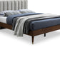 Vance Mid-Century Modern Linen Textured Bed