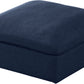 Serene Linen Textured Fabric Deluxe Comfort Ottoman