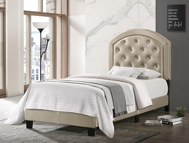 5269PUGD-T GABY TWIN PLATFORM BED ADJ HB GOLD