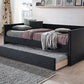 5321BK-SET SADIE BLACK VELVET DAYBED