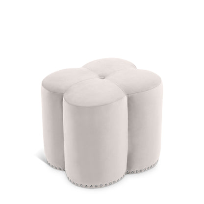 Clover Velvet Ottoman