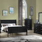 SETB3950 LOUIS PHILIP BLACK BEDROOM GROUP