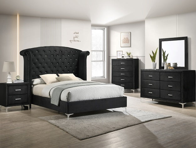 SETB9265 LUCINDA BEDROOM GROUP BLACK